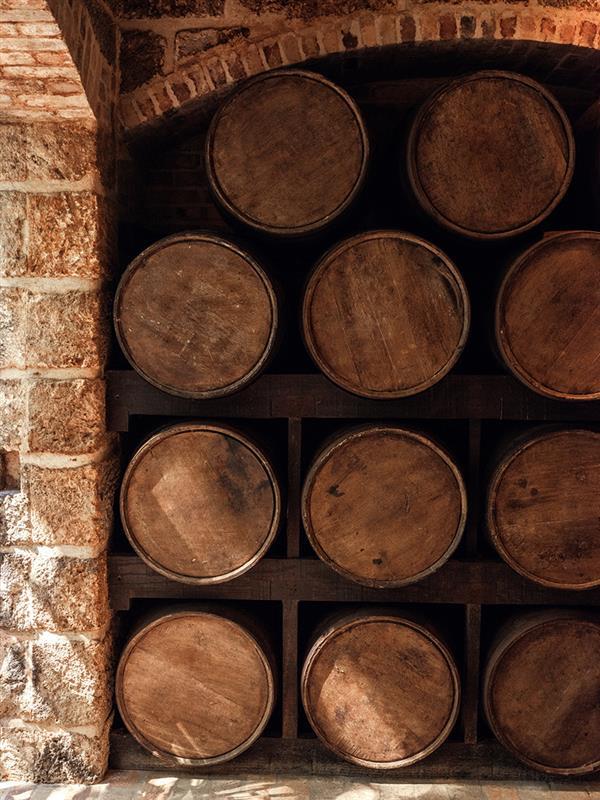 Vine Cliff 1871 BARRELS WALL